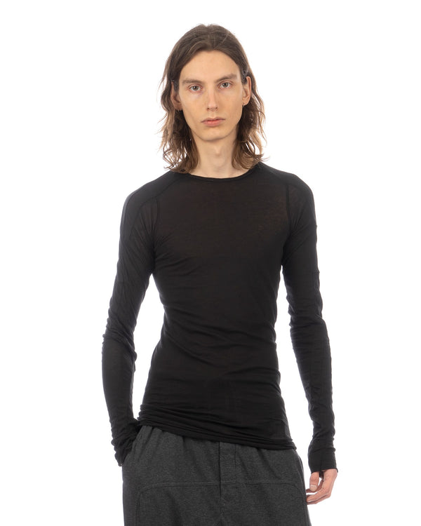 DRKSHDW by Rick Owens | Scarification LS T-Shirt Black - Concrete