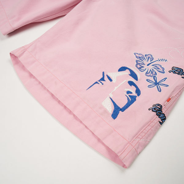 maharishi Miltype Cargo Snoshorts Islands Tour Embroidery Coral Pink - Concrete