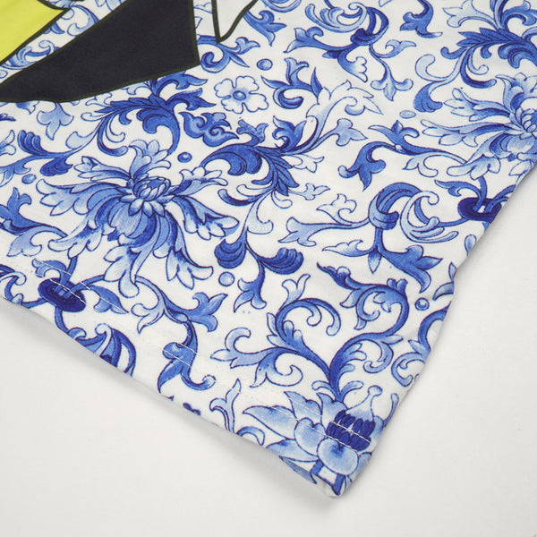 Ground Zero | Chinese Floral Print Oversized T-Shirt - Concrete