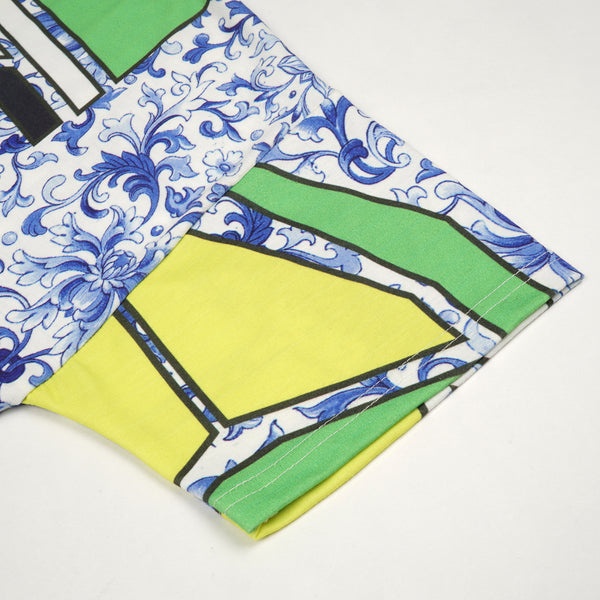 Ground Zero | Chinese Floral Print Oversized T-Shirt - Concrete