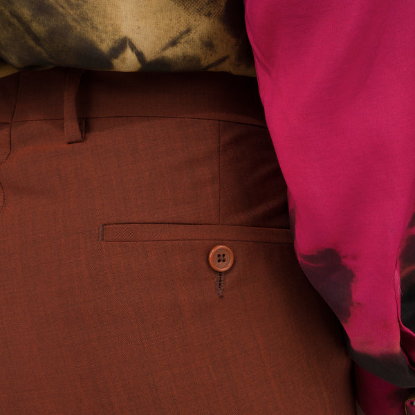 Danilo Paura 'Oler' Oversized Wool Pants Orange - Concrete