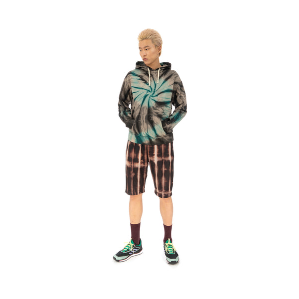 Danilo Paura | 'Akim' Embroidery Hoody Sweatshirt Turquoise - Concrete
