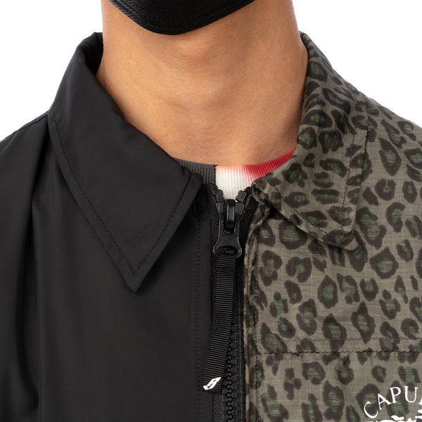 Duran Lantink for Concrete | Leopard Coach Jacket-1 Green / Black - Concrete