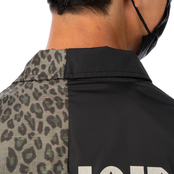 Duran Lantink for Concrete | Leopard Coach Jacket-1 Green / Black - Concrete