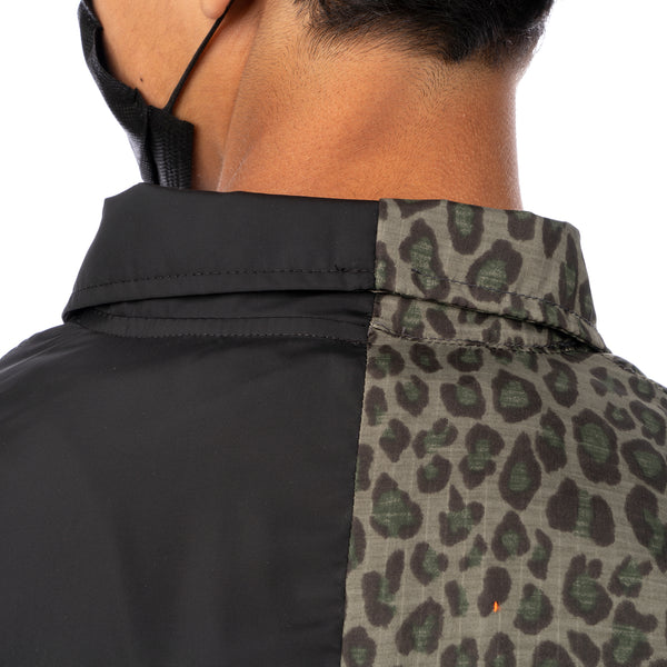 Duran Lantink for Concrete | Leopard Coach Jacket-2 Green / Black - Concrete