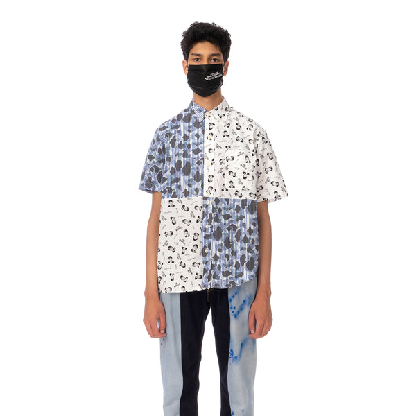 Duran Lantink for Concrete | The Beatles S/S Camo Shirt-1 Blue / White - Concrete