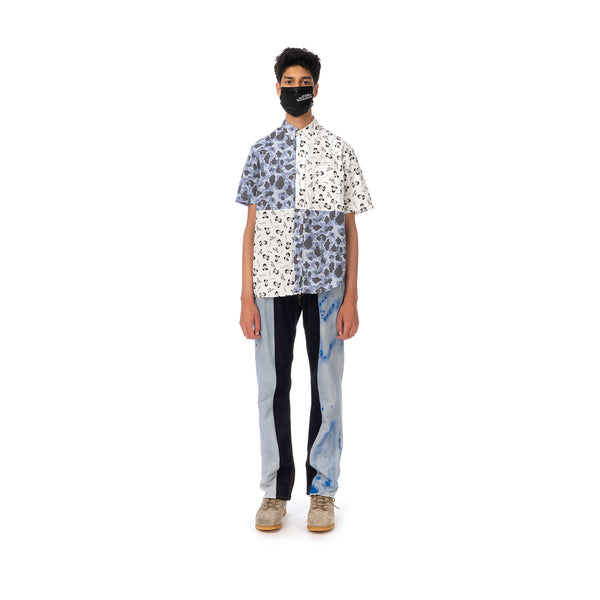 Duran Lantink for Concrete | The Beatles S/S Camo Shirt-1 Blue / White - Concrete