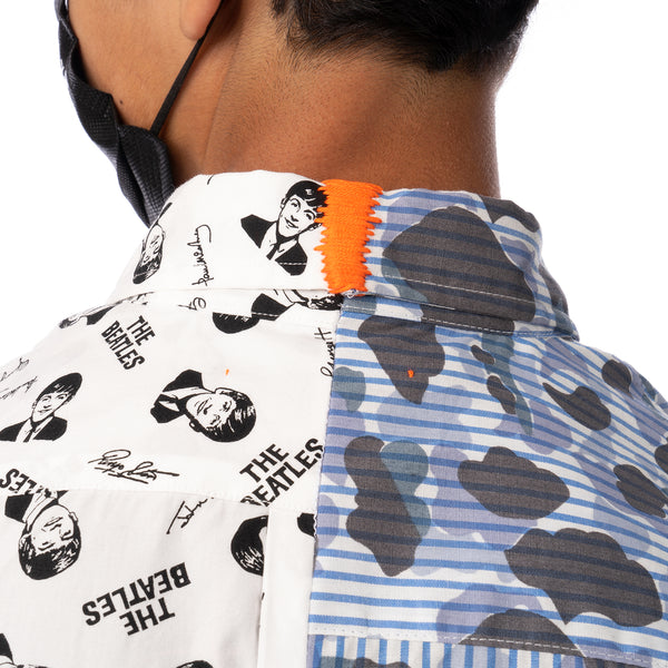 Duran Lantink for Concrete | The Beatles S/S Camo Shirt-1 Blue / White - Concrete