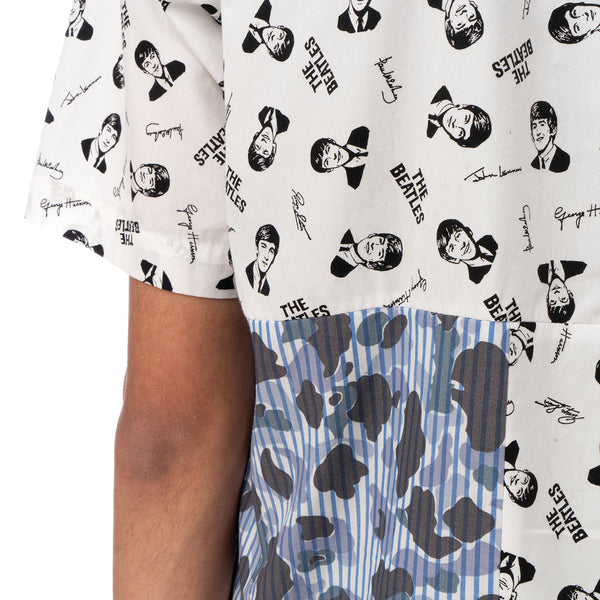 Duran Lantink for Concrete | The Beatles S/S Camo Shirt-1 Blue / White - Concrete