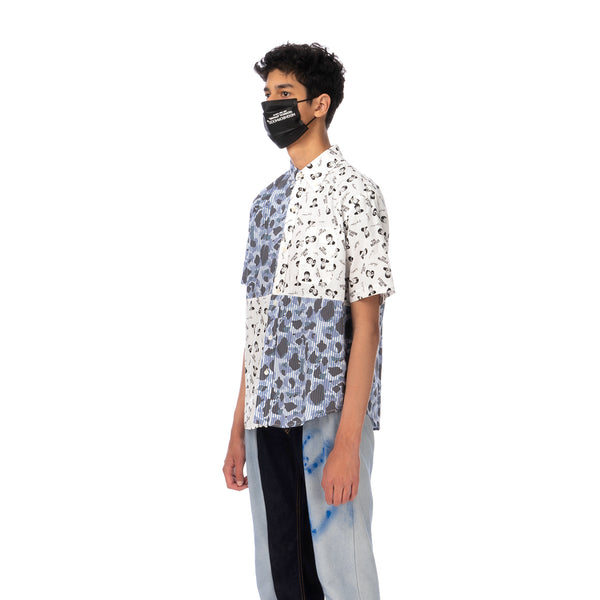 Duran Lantink for Concrete | The Beatles S/S Camo Shirt-1 Blue / White - Concrete