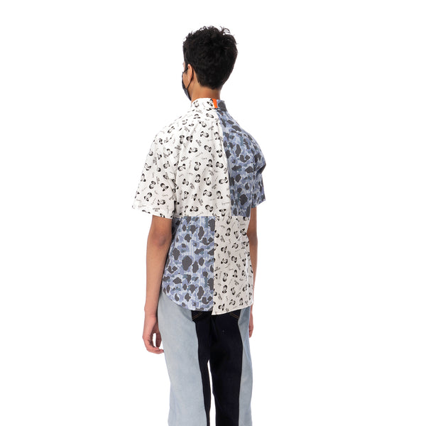 Duran Lantink for Concrete | The Beatles S/S Camo Shirt-1 Blue / White - Concrete