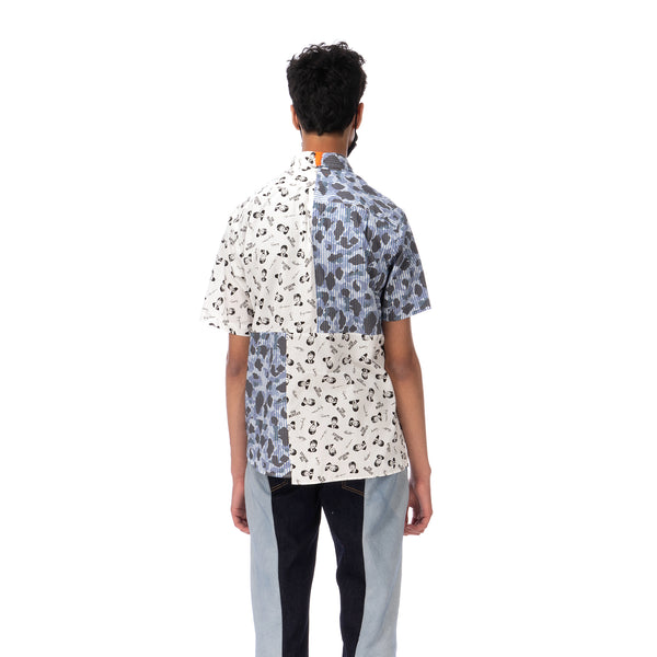 Duran Lantink for Concrete | The Beatles S/S Camo Shirt-1 Blue / White - Concrete