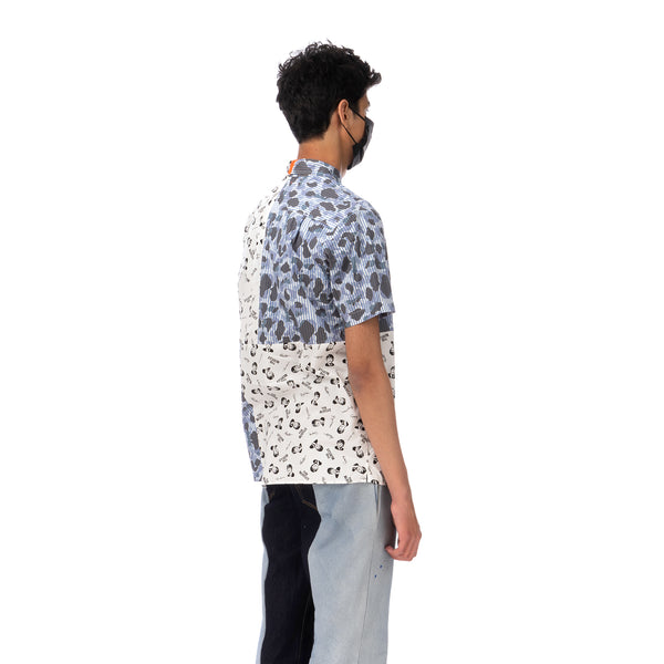 Duran Lantink for Concrete | The Beatles S/S Camo Shirt-1 Blue / White - Concrete