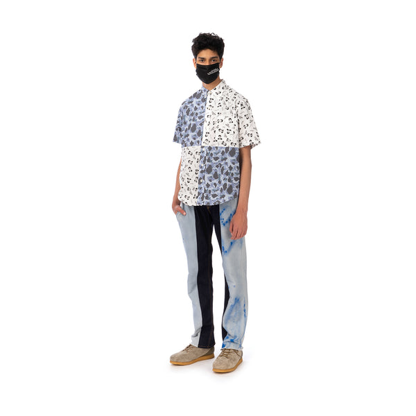 Duran Lantink for Concrete | The Beatles S/S Camo Shirt-1 Blue / White - Concrete