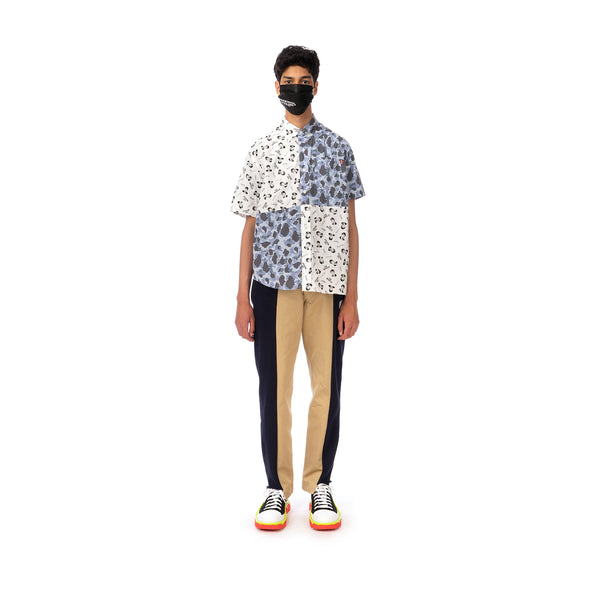 Duran Lantink for Concrete | The Beatles S/S Camo Shirt-2 Blue / White - Concrete
