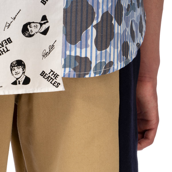Duran Lantink for Concrete | The Beatles S/S Camo Shirt-2 Blue / White - Concrete