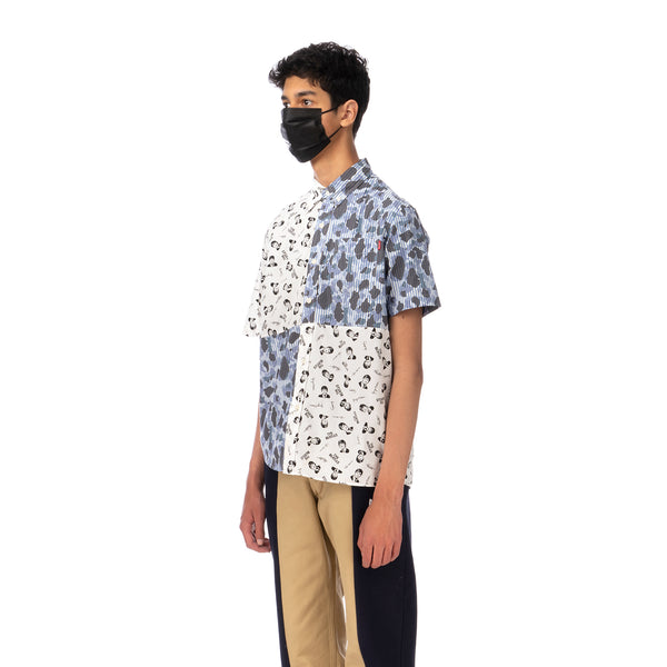 Duran Lantink for Concrete | The Beatles S/S Camo Shirt-2 Blue / White - Concrete