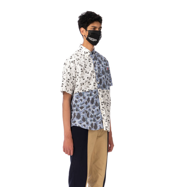Duran Lantink for Concrete | The Beatles S/S Camo Shirt-2 Blue / White - Concrete
