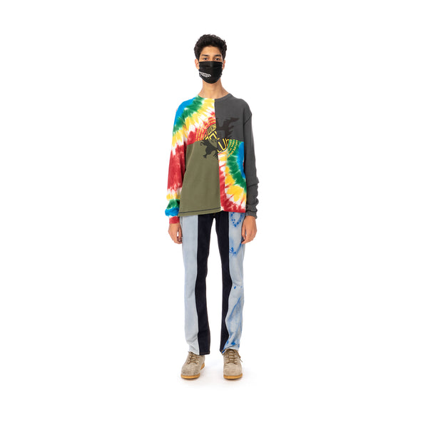 Duran Lantink for Concrete | Tie-Dye Crew-3 Multi / Olive-Grey - Concrete