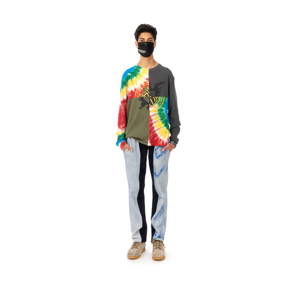 Duran Lantink for Concrete | Tie-Dye Crew-3 Multi / Olive-Grey - Concrete