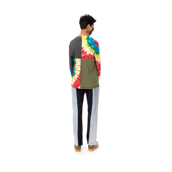 Duran Lantink for Concrete | Tie-Dye Crew-3 Multi / Olive-Grey - Concrete