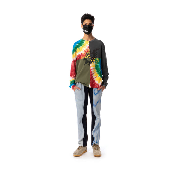 Duran Lantink for Concrete | Tie-Dye Crew-3 Multi / Olive-Grey - Concrete