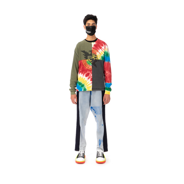 Duran Lantink for Concrete | Tie-Dye Crew-4 Multi / Olive-Grey - Concrete
