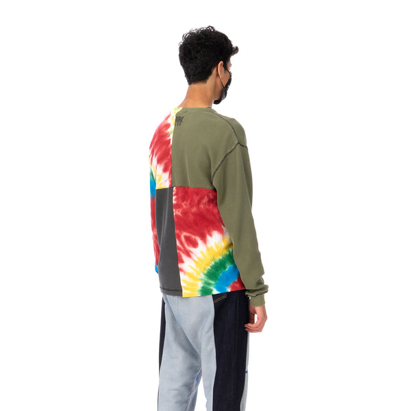 Duran Lantink for Concrete | Tie-Dye Crew-4 Multi / Olive-Grey - Concrete