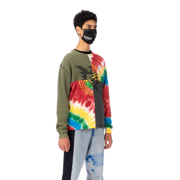 Duran Lantink for Concrete | Tie-Dye Crew-4 Multi / Olive-Grey - Concrete