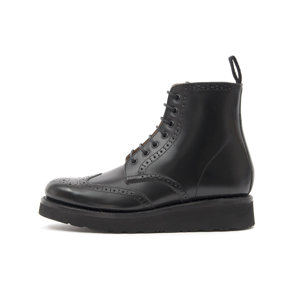 Grenson | 'Emma' Brogue Boot Black - Concrete