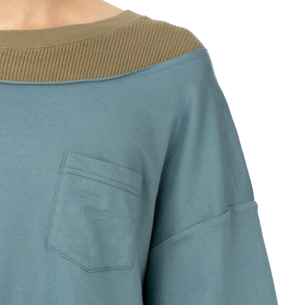 FACETASM | Layered T-Shirt Blue - Concrete