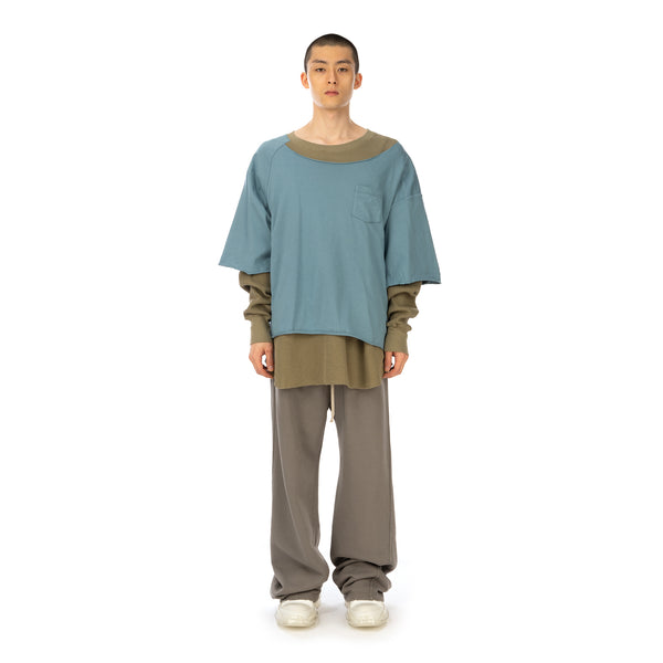 FACETASM | Layered T-Shirt Blue - Concrete