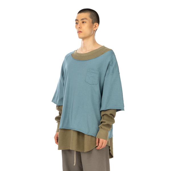 FACETASM | Layered T-Shirt Blue - Concrete