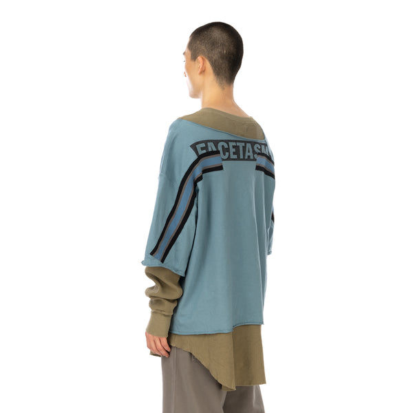 FACETASM | Layered T-Shirt Blue - Concrete