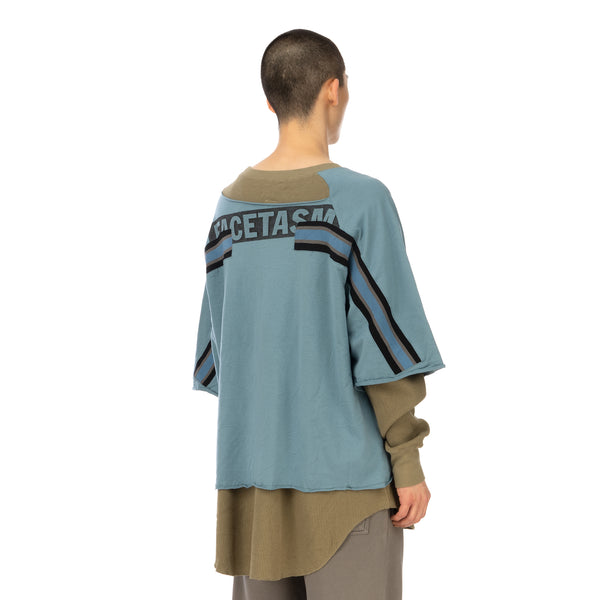 FACETASM | Layered T-Shirt Blue - Concrete