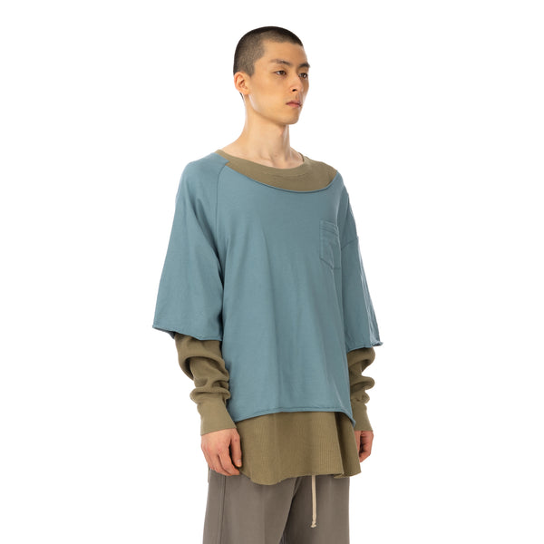 FACETASM | Layered T-Shirt Blue - Concrete