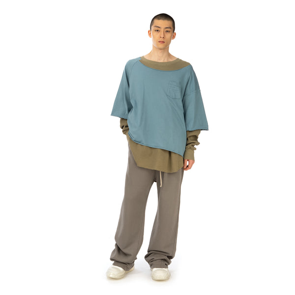 FACETASM | Layered T-Shirt Blue - Concrete