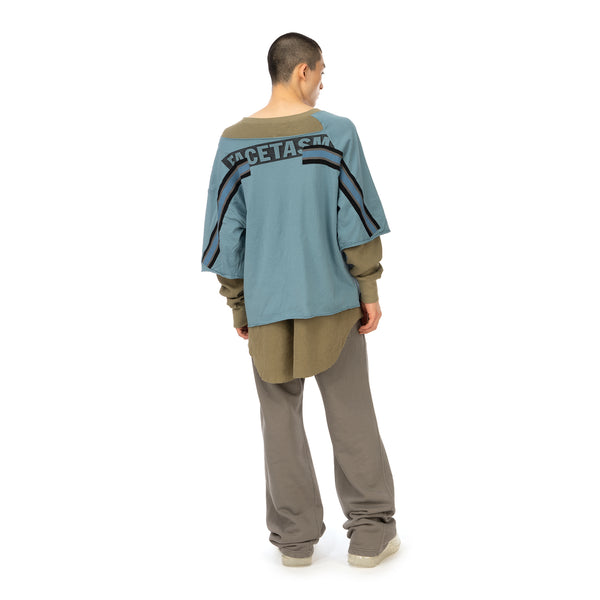FACETASM | Layered T-Shirt Blue - Concrete