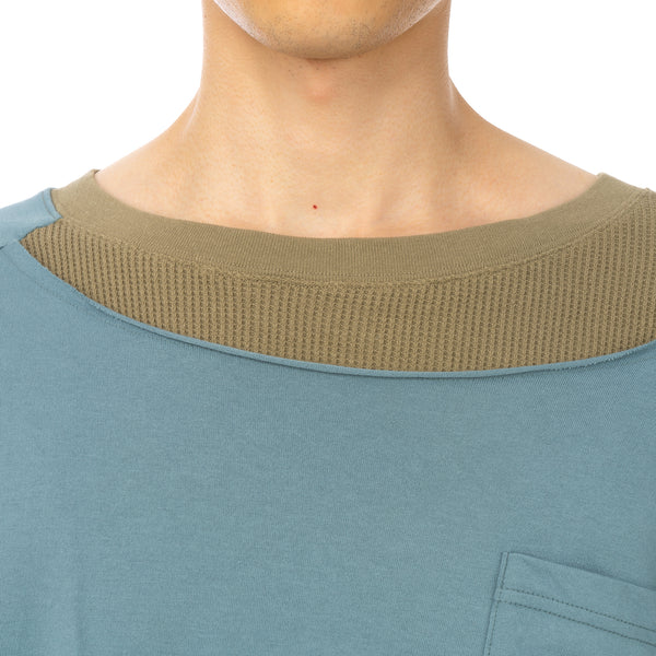 FACETASM | Layered T-Shirt Blue - Concrete