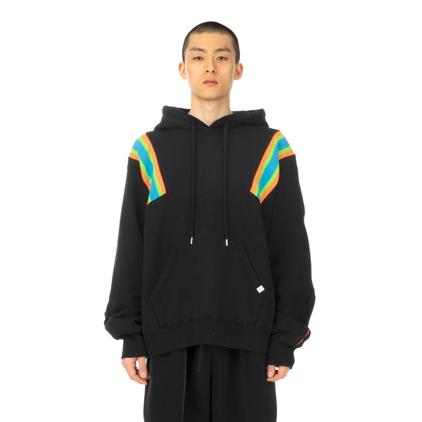 FACETASM | Neon Rib Hoodie Black / Blue - Concrete
