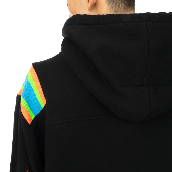 FACETASM | Neon Rib Hoodie Black / Blue - Concrete