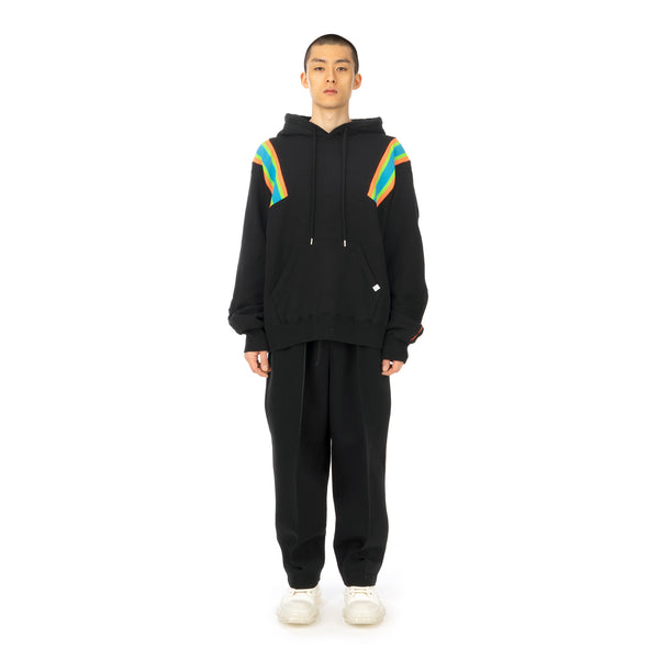 FACETASM | Neon Rib Hoodie Black / Blue - Concrete