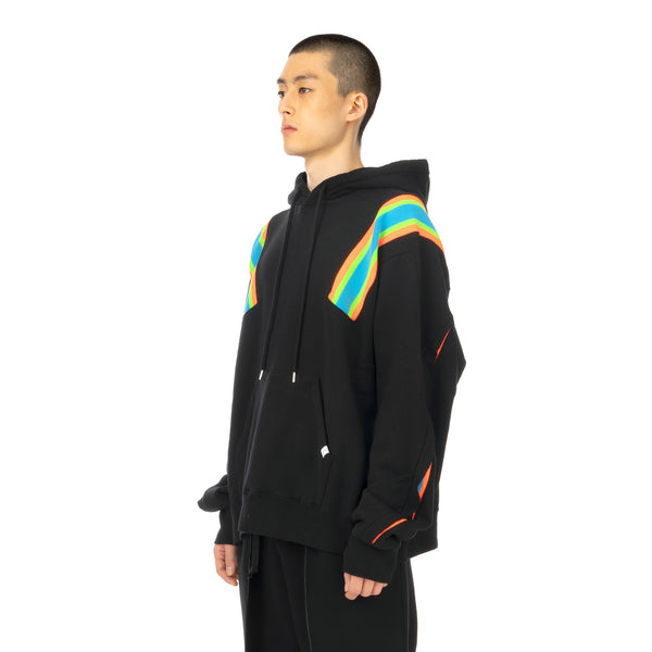 FACETASM | Neon Rib Hoodie Black / Blue - Concrete