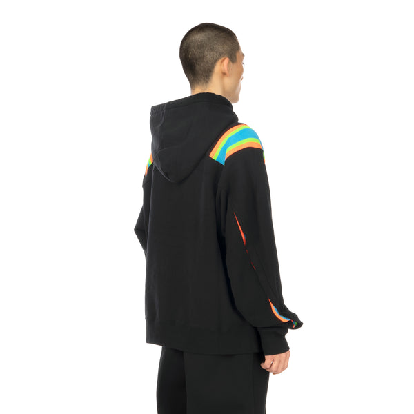 FACETASM | Neon Rib Hoodie Black / Blue - Concrete