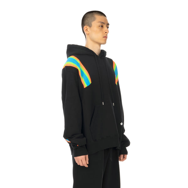 FACETASM | Neon Rib Hoodie Black / Blue - Concrete