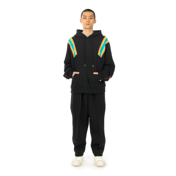 FACETASM | Neon Rib Hoodie Black / Blue - Concrete