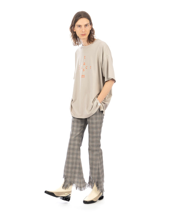 FACETASM | Fringe Flair Check Pants Gray Check - Concrete