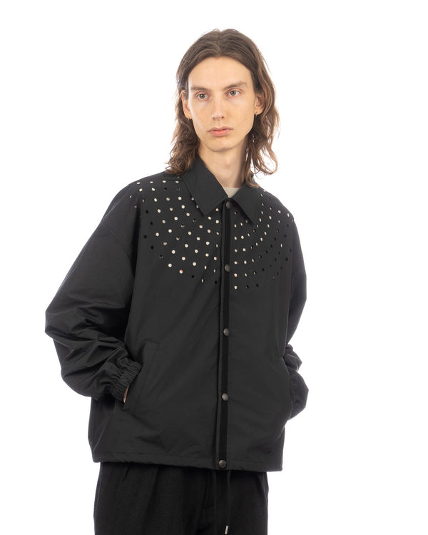 FACETASM | Dot Coach Jacket Black - Concrete