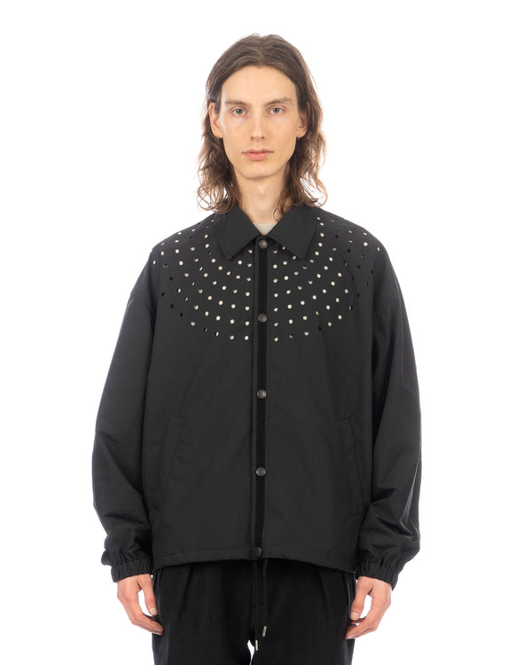 FACETASM | Dot Coach Jacket Black - Concrete