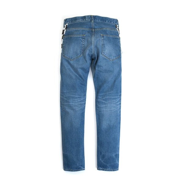 FACETASM | Checker Flag Denim Pant Indigo - Concrete